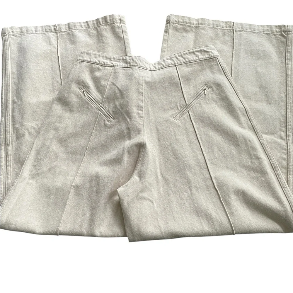 NWT Womens adidas Montreal jeans. Wide leg. Measured 16.5” waist. 31.5” inseam. - Picture 8 of 10